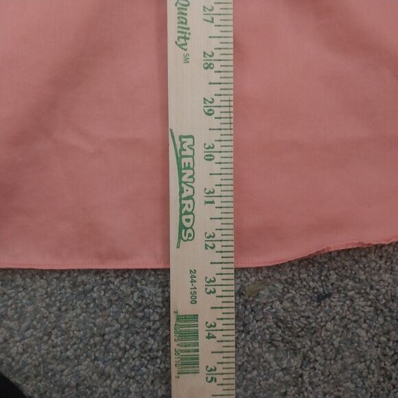 Arrow Sateen Wrinkle Free Dress Shirt 16 34/35 XL Peach Salmon Long Sleeve Mens - Picture 6 of 6